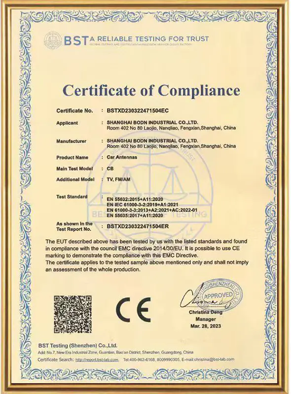 Certificate of Compliance